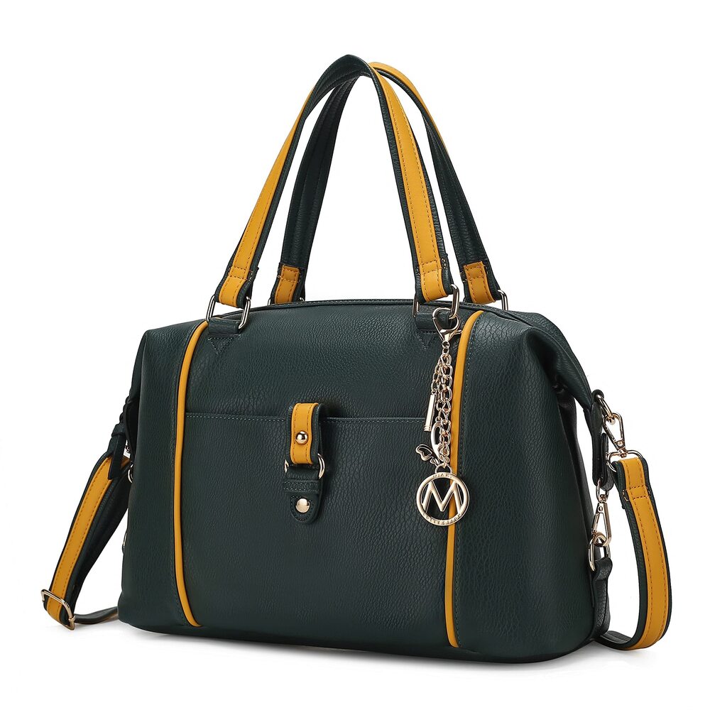 1447 Lightweight Satchel Travel Bag , Vegan Leather Large Shoulder Handbag